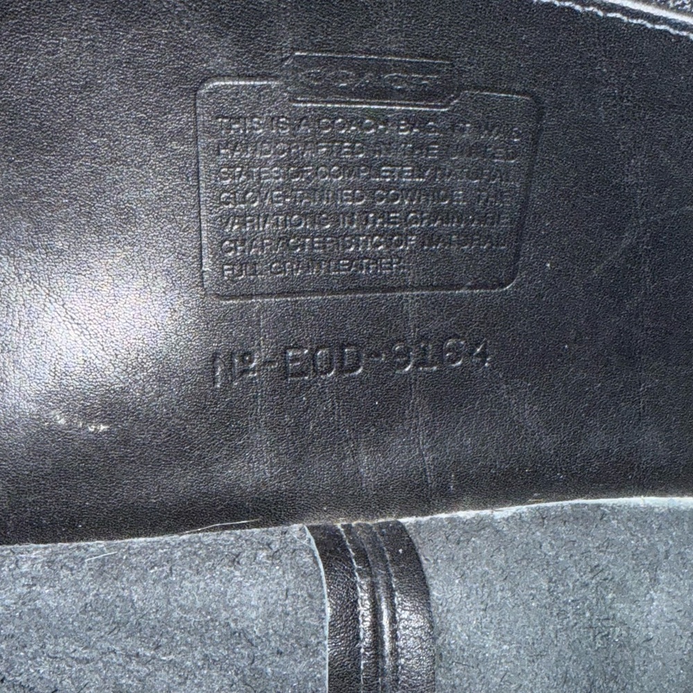 Coach vintage black Leather East West Compartment Bag - Picture 2 of 8